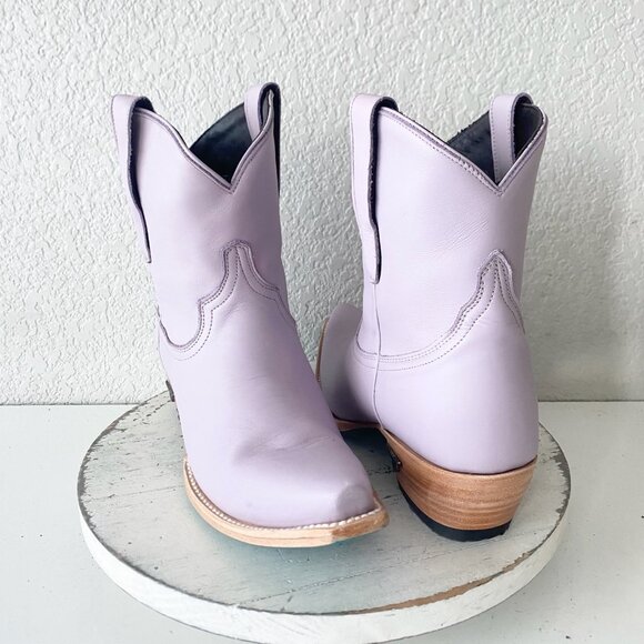 Lane EMMA JANE Womens Cowboy Bootie 9 Purple Western Cowgirl Short Ankle Boots - Picture 1 of 11